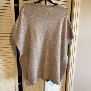 Universal Thread Neutral Taupe Crewneck Boxy Sweater